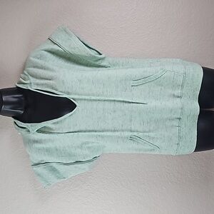 Daily Practice | Women's Mint Green Slip-On Front Pocket Tie Active Hoodie Sz M